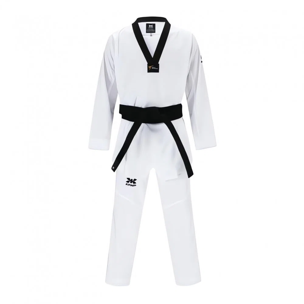 Dobok Taekwondo col Noir Authentic, homologué WT