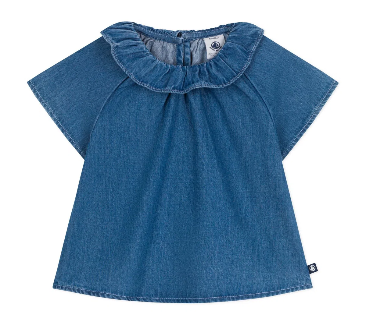Petit Bateau A0cp2 Blouse Manches Courtes Bébé Fille (Lot de 1)
