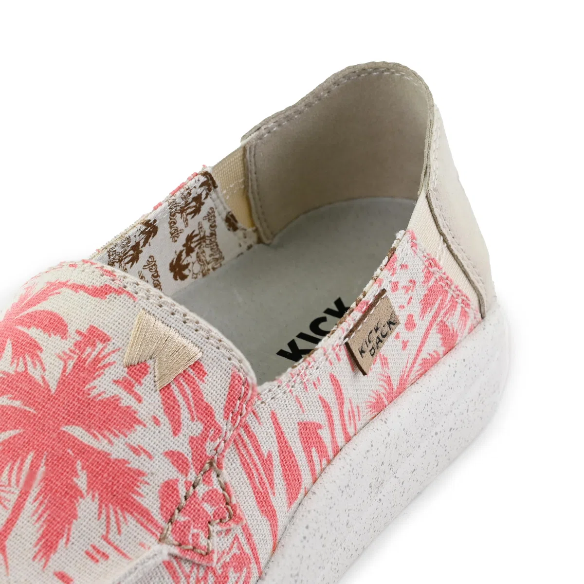 Kickback Rizzo Femmes Mocassins - MOC Toe pour Dames - Chaussures légères en Lin ou en Toile à Enfiler - Semelle orthopédique pour Le Confort - Chaussures d'été décontractées