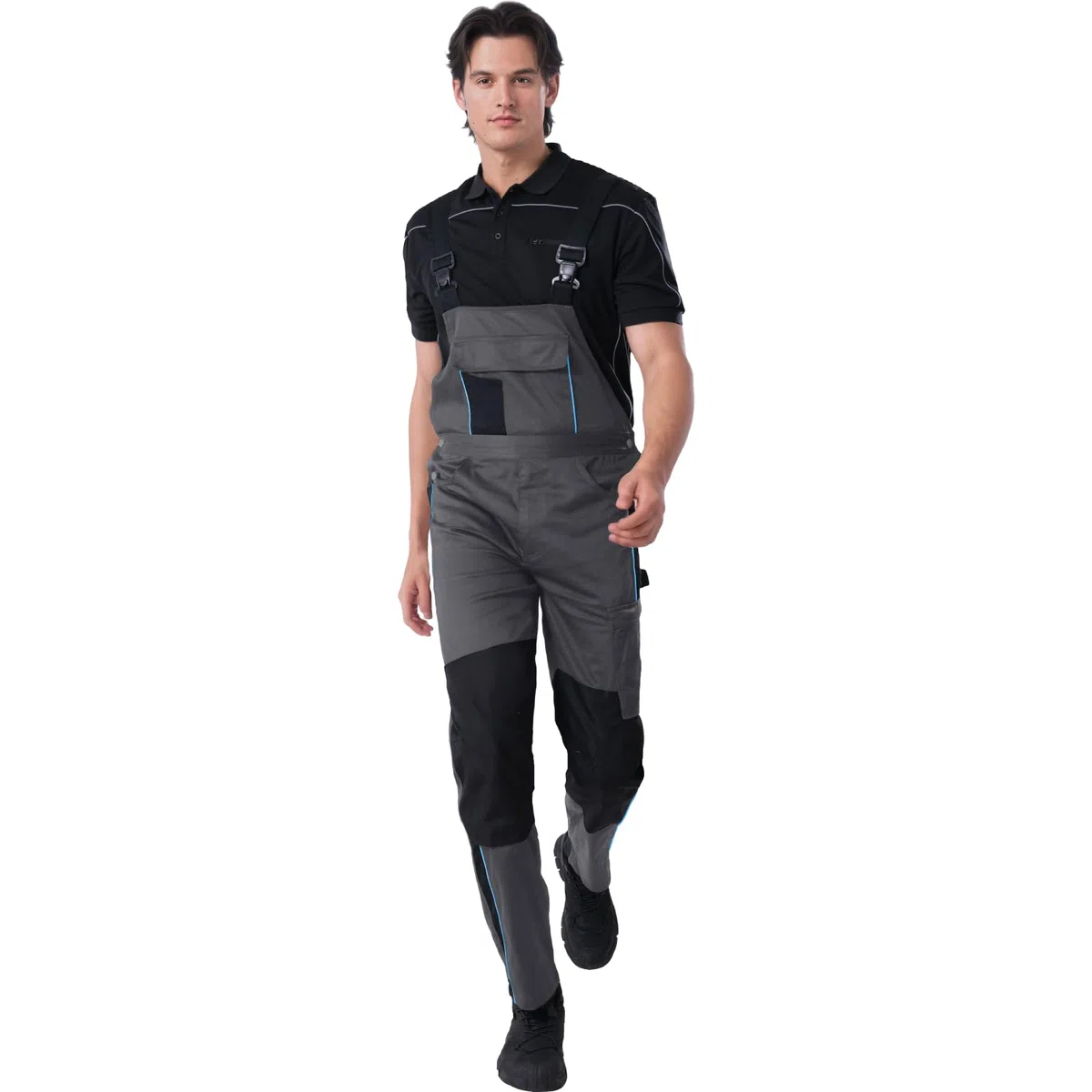WORK IDEA Pantalon de Travail Stretch pour Hommes avec de Nombreuses Poches et Poches à Outils