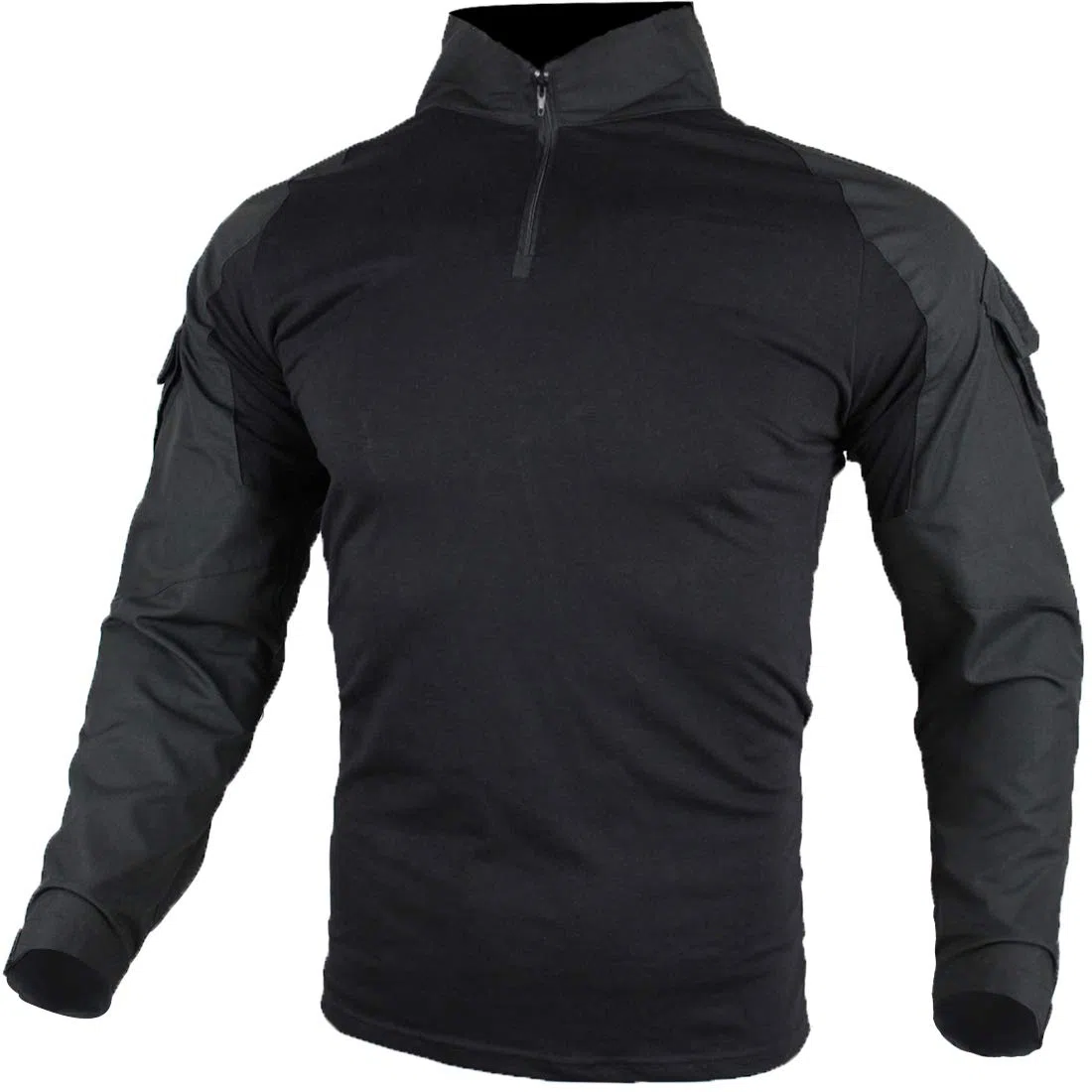 Hommes Tactique Combat T-Shirt, Ripstop Respirant Chemise pour la Chasse Militaire Airsoft