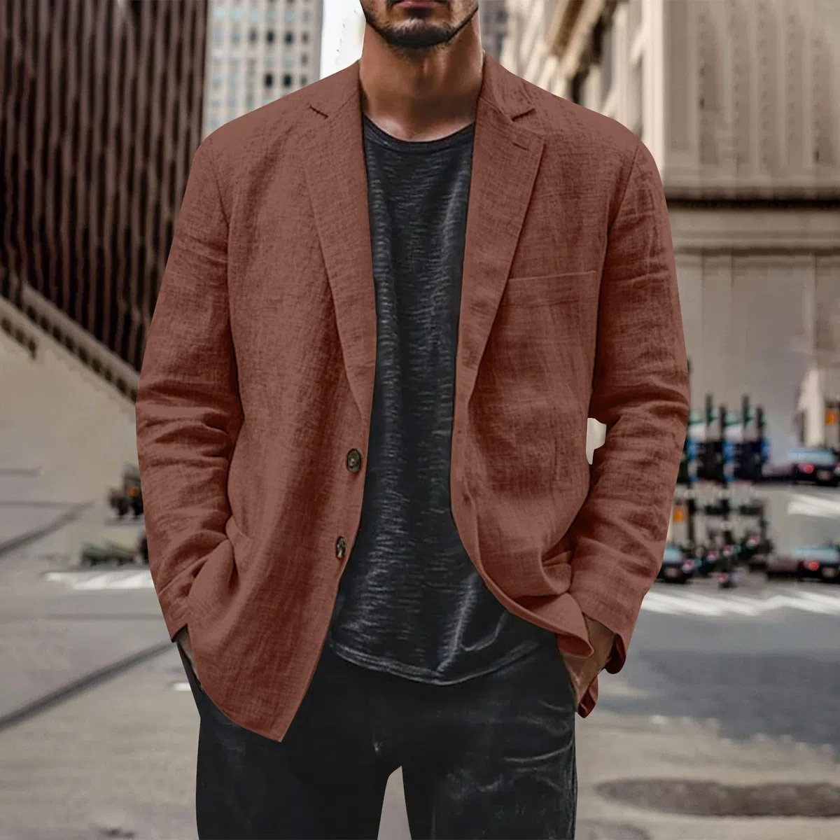 Veste Costume Homme Coton Veste De Sport Homme Cardigan À Manches Longues Couleur Unie Cardigan Décontracté Confort Blouson Léger Chic Vêtements D'Extérieur Fluide