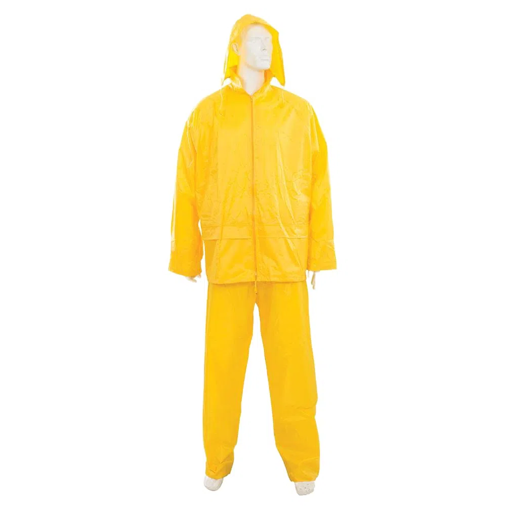 Silverline 633542 - Ensemble pièce anti-pluie - Mixte adulte -Jaune - L (56 - 116 cm)