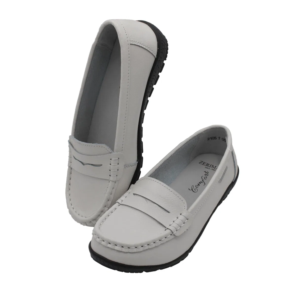 Zerimar Mocassins en Cuir pour Femmes | Semelle en Caoutchouc antidérapante | Semelle intérieure rembourrée très Confortable | Hauteur du Talon 3,5 cm