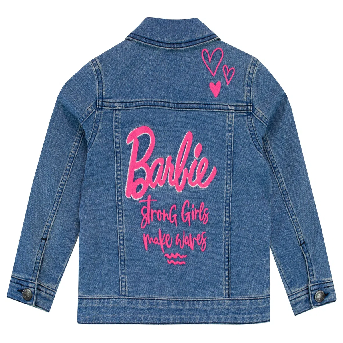 Barbie Filles Brodé Veste en Jean Vêtements d'extérieur pour Enfants