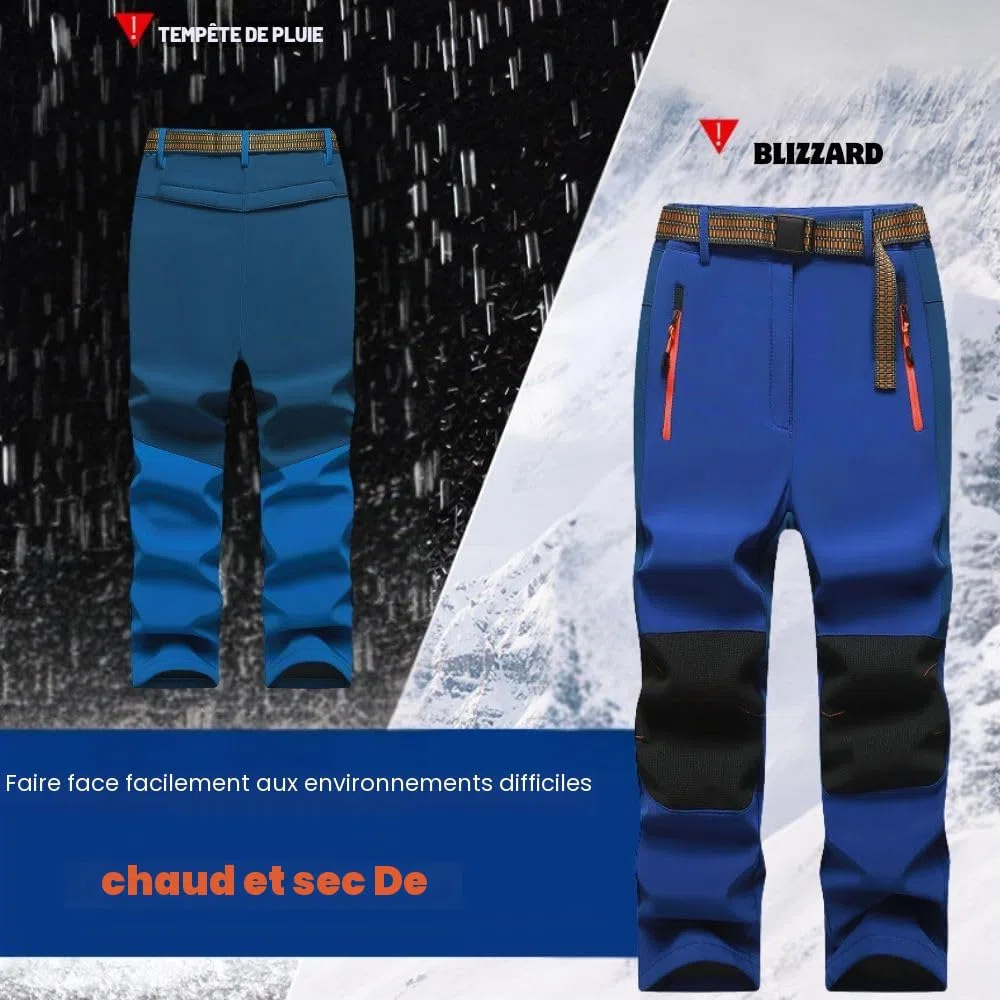Pantalon thermique imperméable pour garçons et filles, pantalon de neige, pantalon d'extérieur d'hiver, pantalon de randonnée, pantalon de ski softshell pour enfants