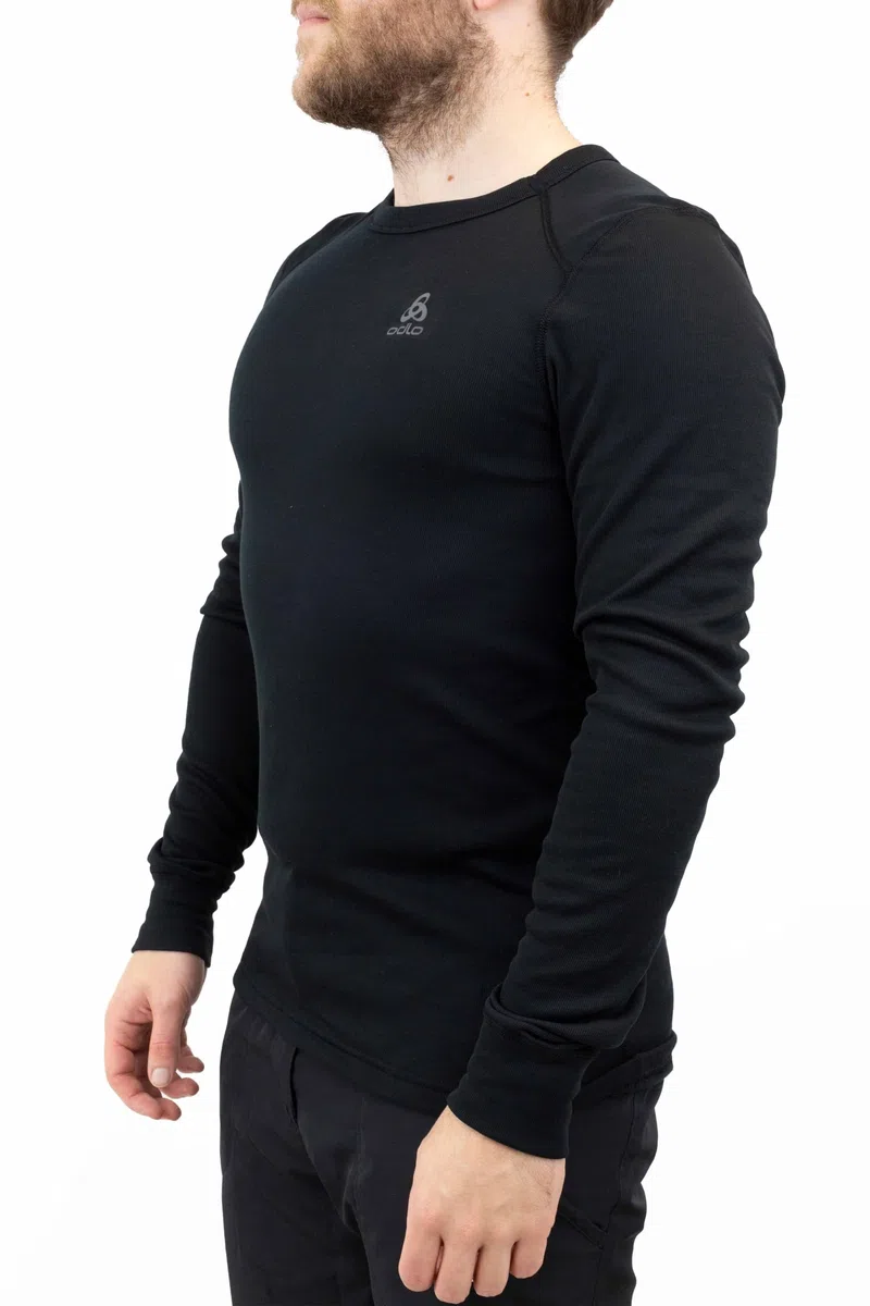 Odlo sous-vêtements Thermiques pour Hommes Active Warm à Manches Longues I T-Shirt Thermique I sous-vêtements de Ski Chauds à col Rond