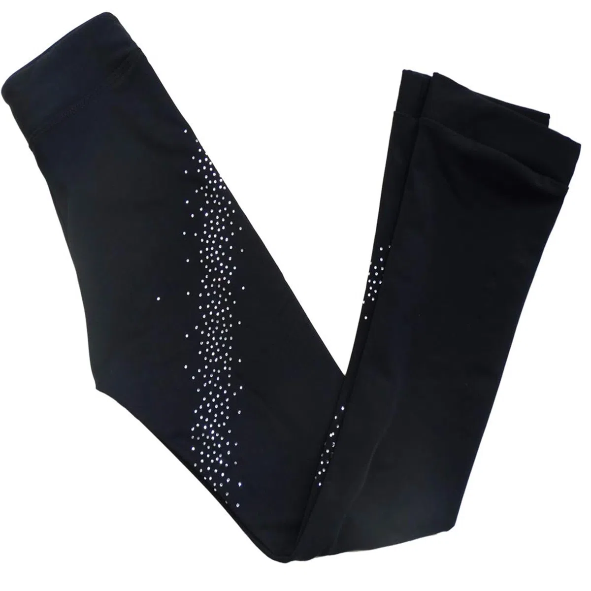 Pantalons Longs D'entraînement De Patinage Artistique pour Femmes et Filles, Collants Chauds De Qualité Supérieure, Pantalons À Strass, Leggings De Patinage pour Enfants,Noir,10 Years