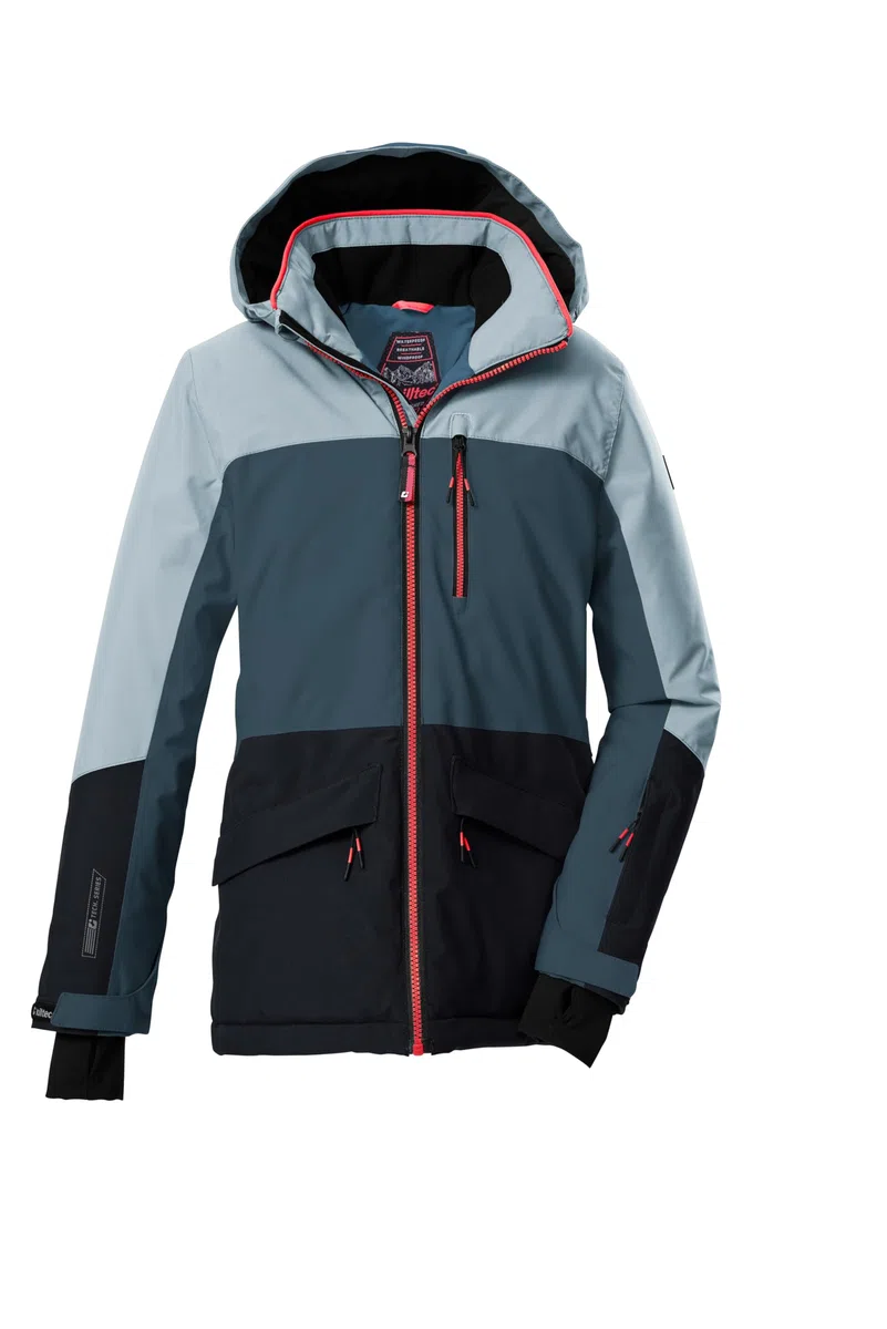 Killtec Ksw 208 Grls Ski Jckt Veste de ski/fonctionnelle avec capuche et jupe pare-neige Fille