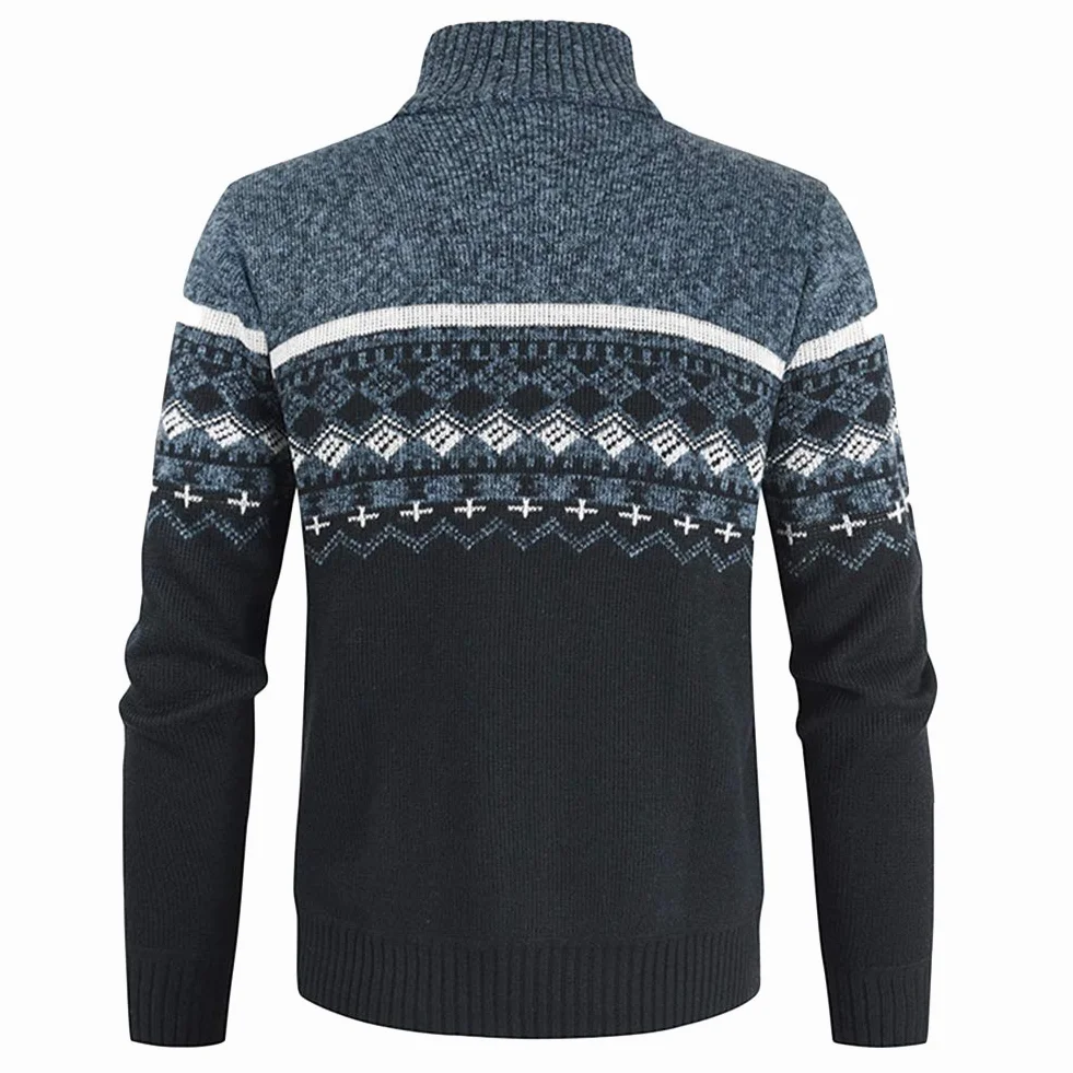YOUTHUP Homme Cardigan Maille Hiver Ouvrez-Front Zippé Gilet Veste Tricoté Col Droit Casual Chaud Veste Automne Hiver