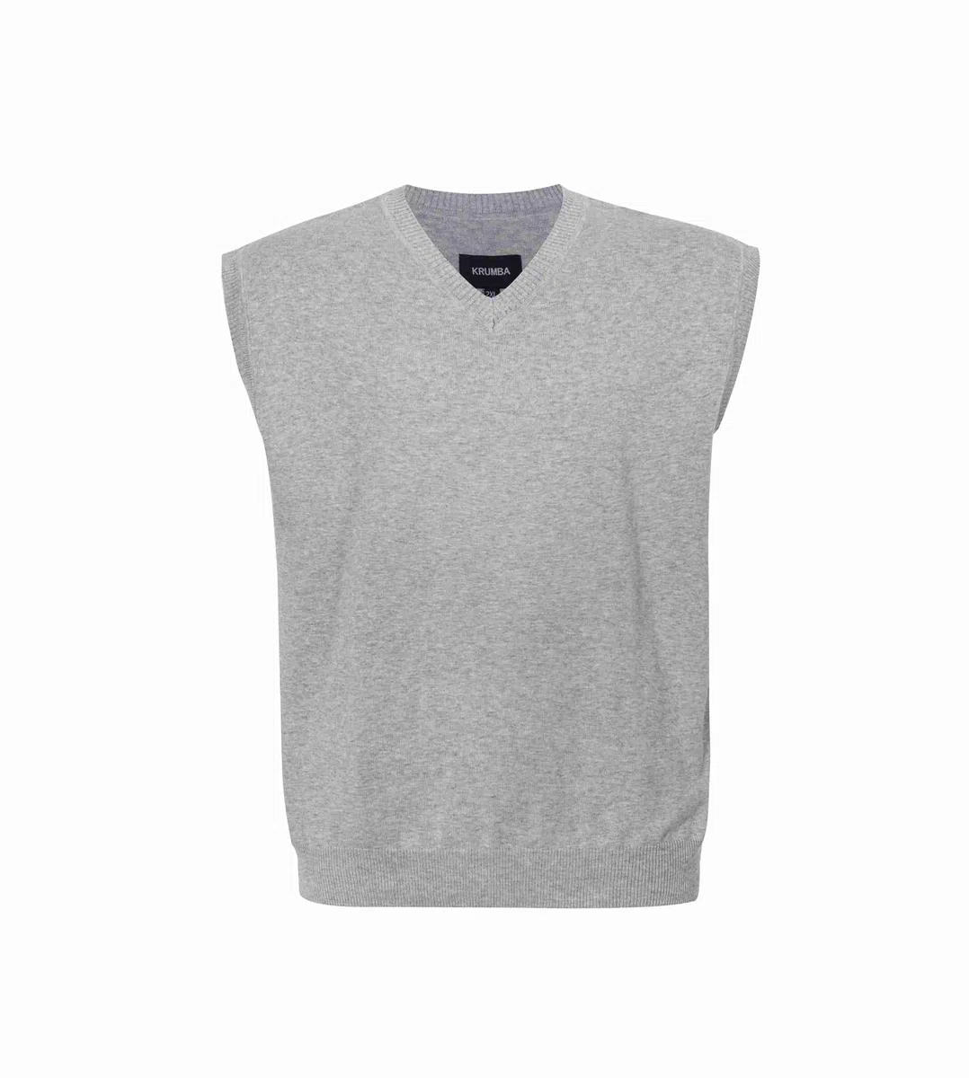 Krumba Hommes Pull Gilet pour Plus Taille: Grande Hauteur Col V sans Manches Tricoter Coton Arrêtez-Vous