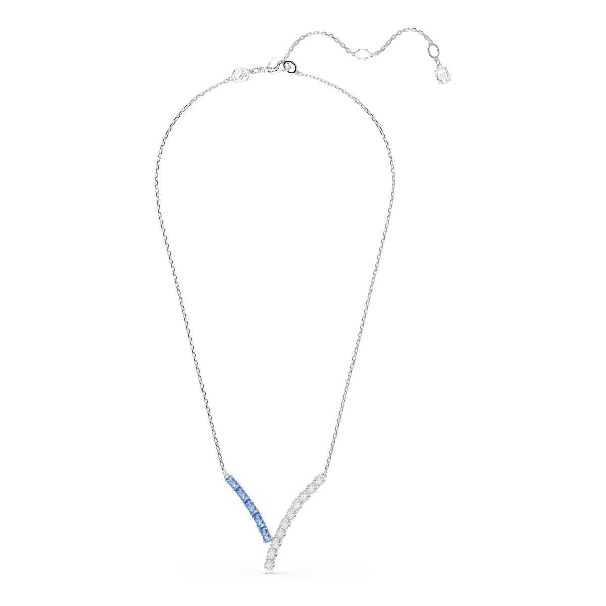Swarovski Matrix Collection, Mixed cuts, Blue, Rhodium plated