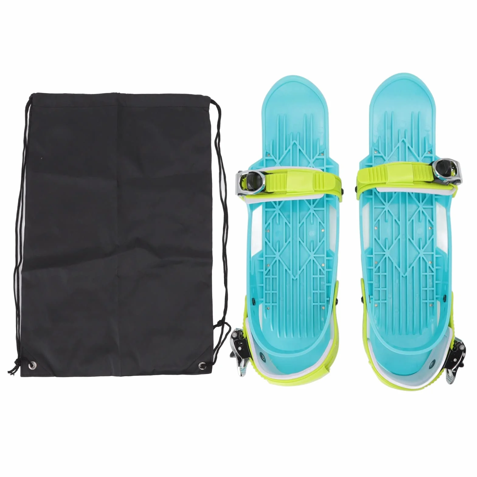 Mini Patins de Ski pour la Neige, Patins de Ski, Skis de Patinage à Fixer aux Bottes de Ski, pour Adultes, Chaussures de Ski réglables pour Le Ski en Plein air, Taille Unique,