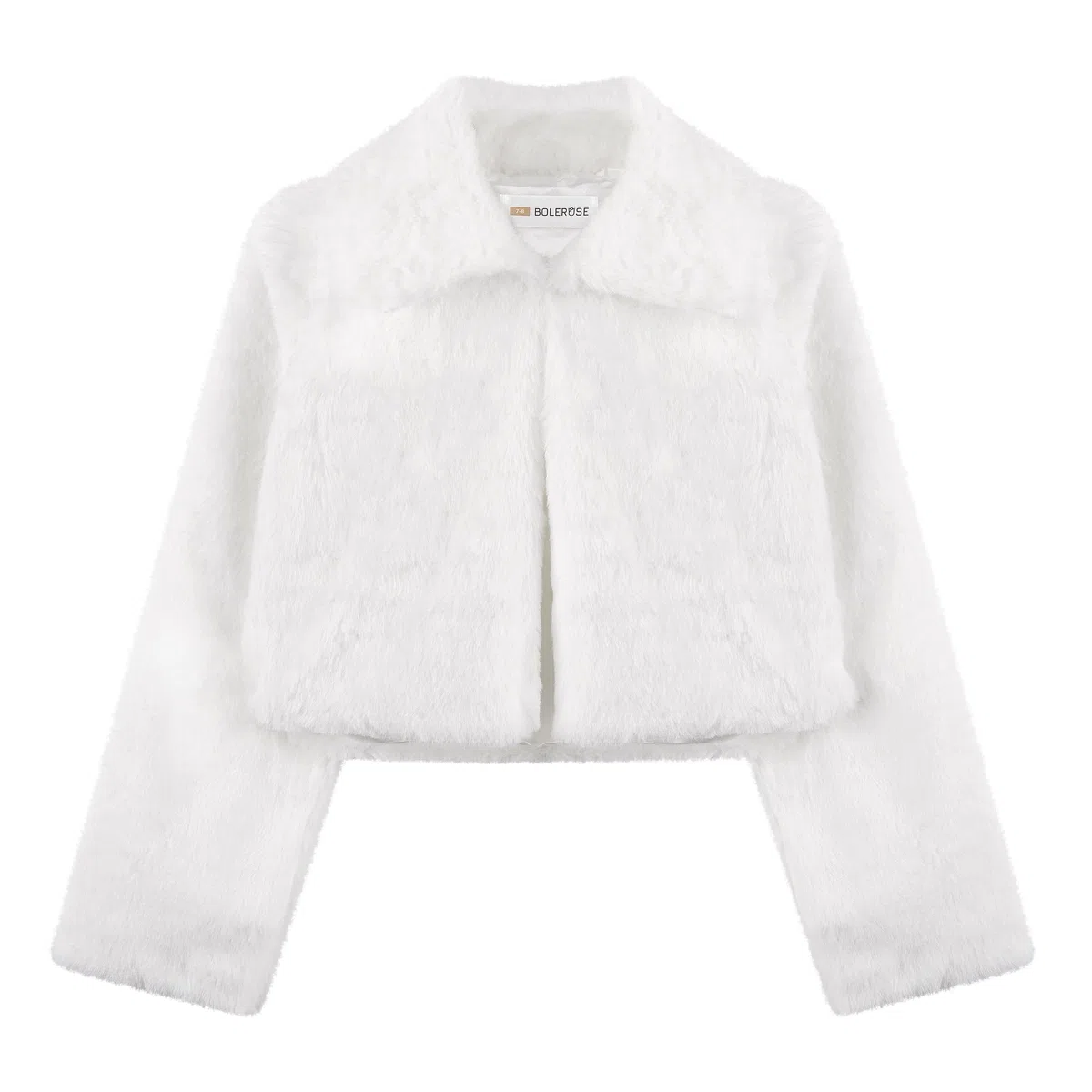 Bolerose Veste boléro à col en Fausse Fourrure Douce pour Fille Enfant