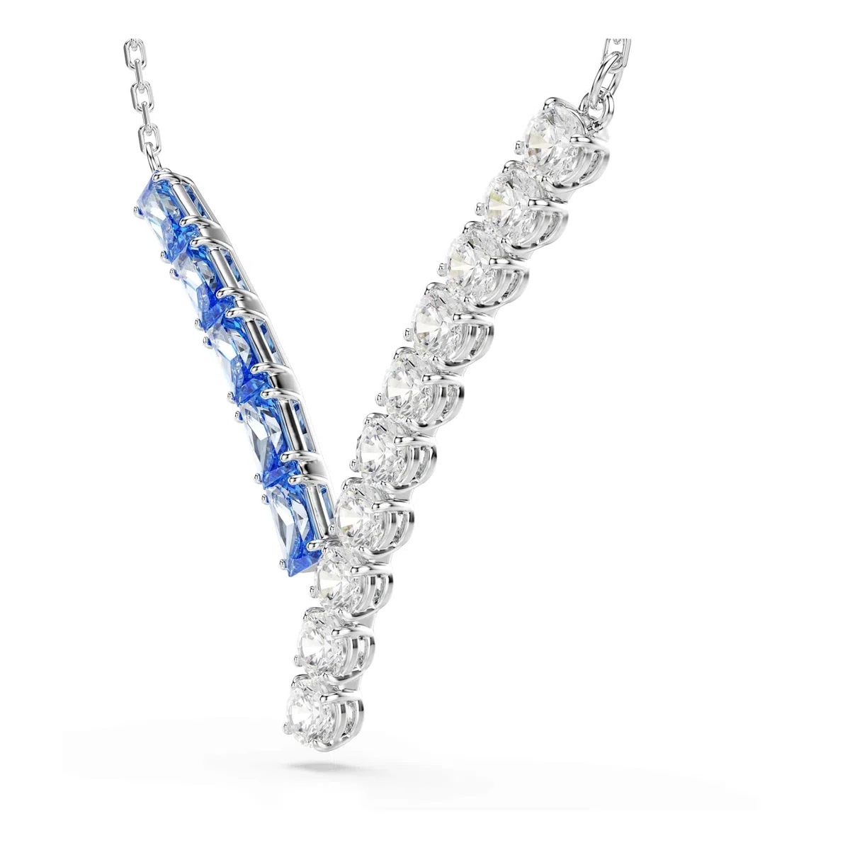 Swarovski Matrix Collection, Mixed cuts, Blue, Rhodium plated
