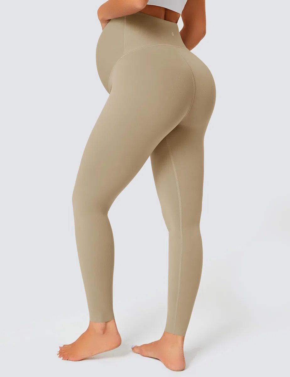 BAYDI Nudi Legging de grossesse pour femme avec poches, opaque, long, taille haute, doux et élastique