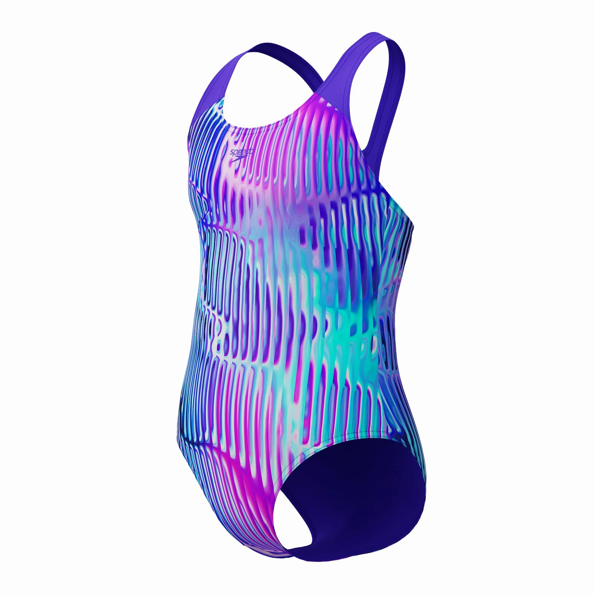 Speedo Maillot de bain pour fille avec dos nageur Bleu violet