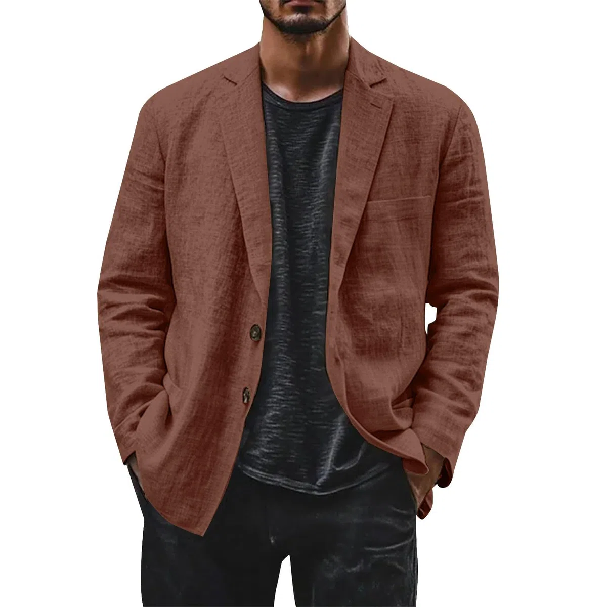 Veste Costume Homme Coton Veste De Sport Homme Cardigan À Manches Longues Couleur Unie Cardigan Décontracté Confort Blouson Léger Chic Vêtements D'Extérieur Fluide