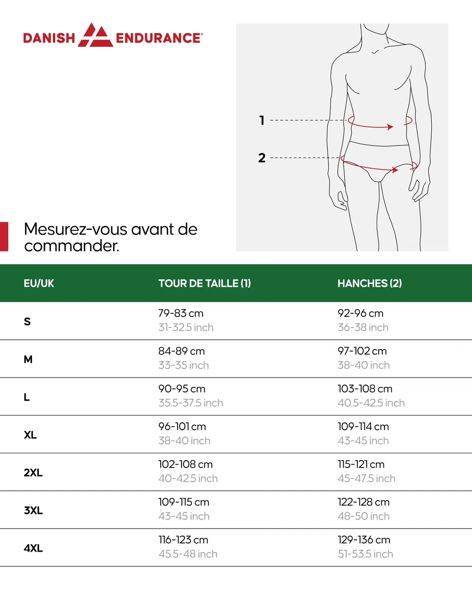 Danish Endurance Lot de 6 Slips Classiques pour Homme, en Coton, Doux, avec Stretch, sans étiquette