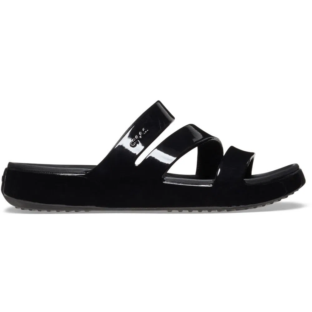 Crocs Getaway Patent Strappy Sandale glissante Femme