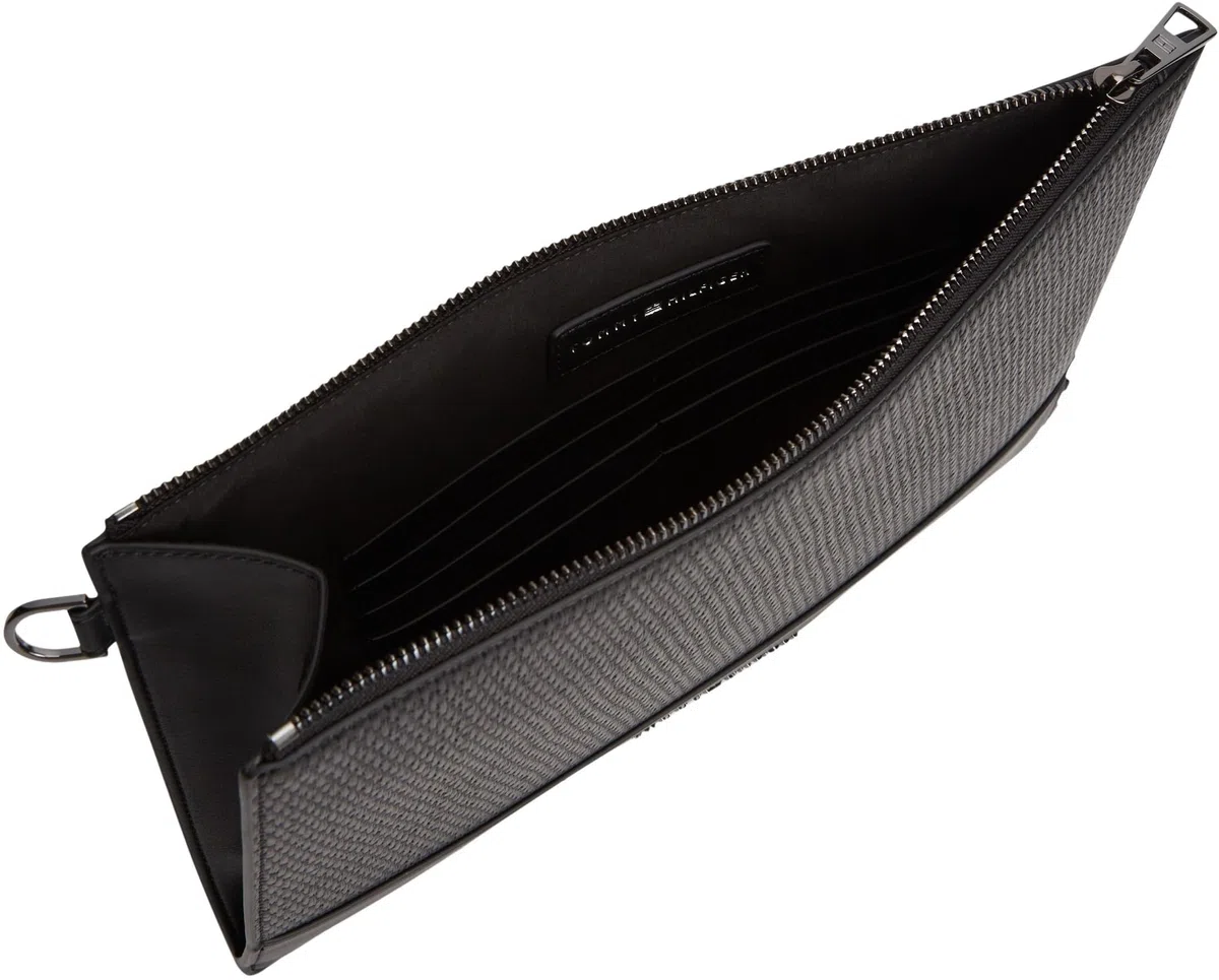 Tommy Hilfiger Pochette tissée Th AM0AM14145 pour homme, autres petits accessoires, noir (noir), taille unique