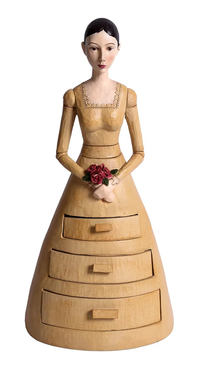 Biedermeier FEMME COMME Boîte à bijoux style antique shabby
