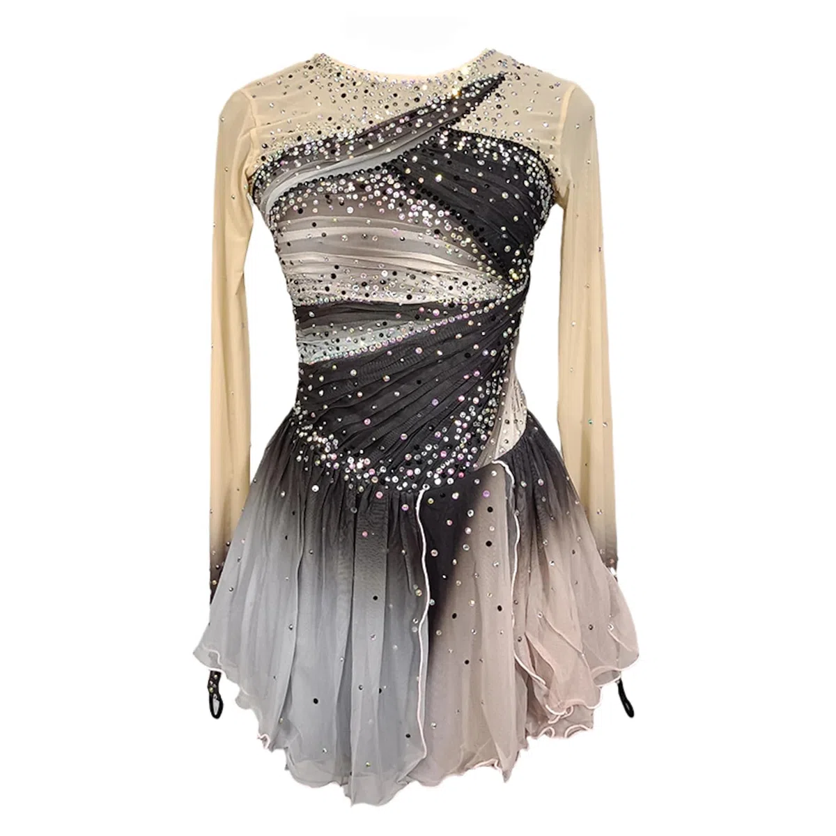 JRUIA Robe De Patinage Artistique Professionnelle pour Fille Vêtements De Compétition De Patinage sur Glace Justaucorps De Gymnastique en Plein Air Faits À La Main Jupe Patin À roulettes