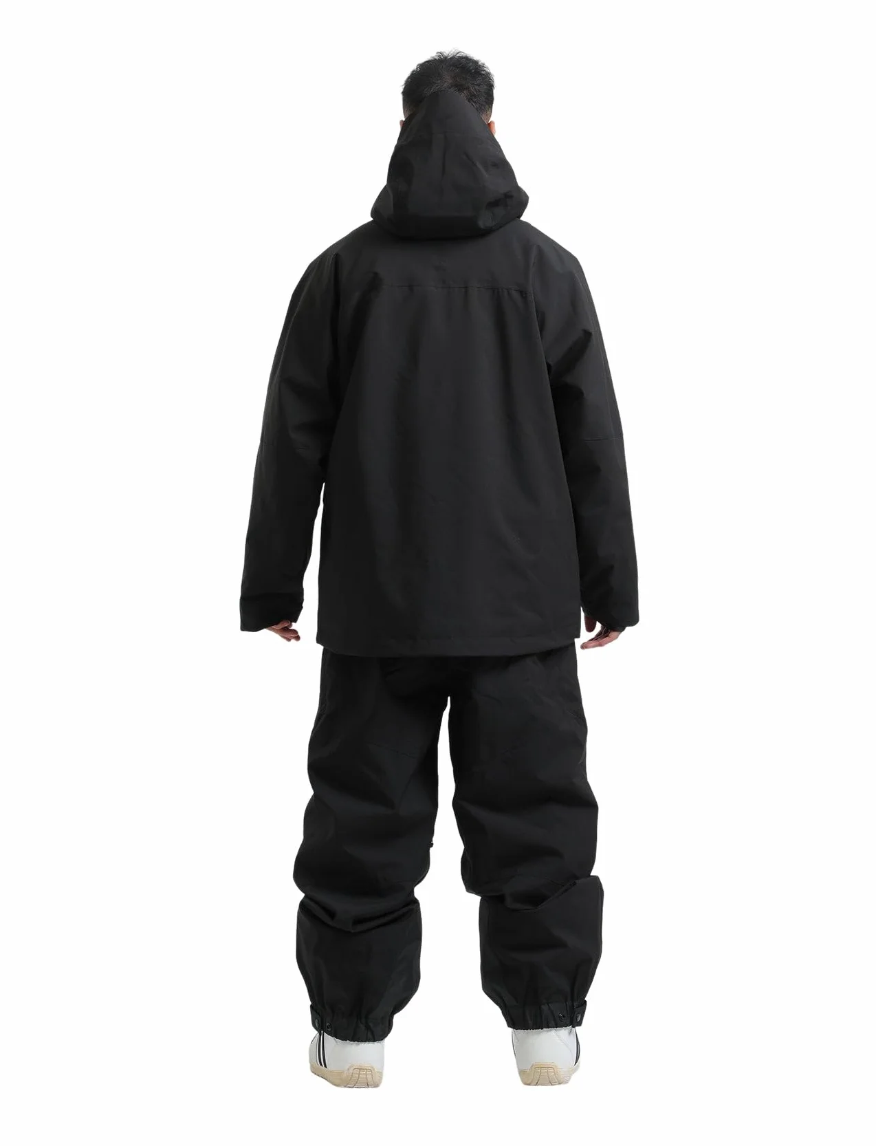 GSOU SNOW Ensemble Veste et Pantalon de Ski et Snowboard Homme - Baggy Ample Plusieurs Poches Unisexe Imperméable Coupe-Vent Respirant Chaud à Capuche