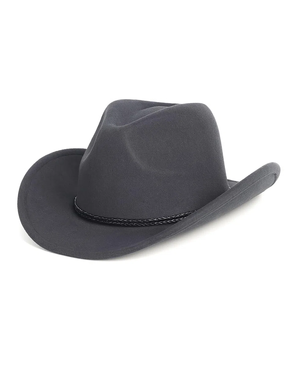 Zylioo S/M/L/XL/XXL Chapeau Cowboy Western en Feutre pour Grande ou Petite Tête, Chapeau Fedora à Large Bord avec Boucle, Chapeau Panama Homme Femme Élégant Style Classique Été Automne