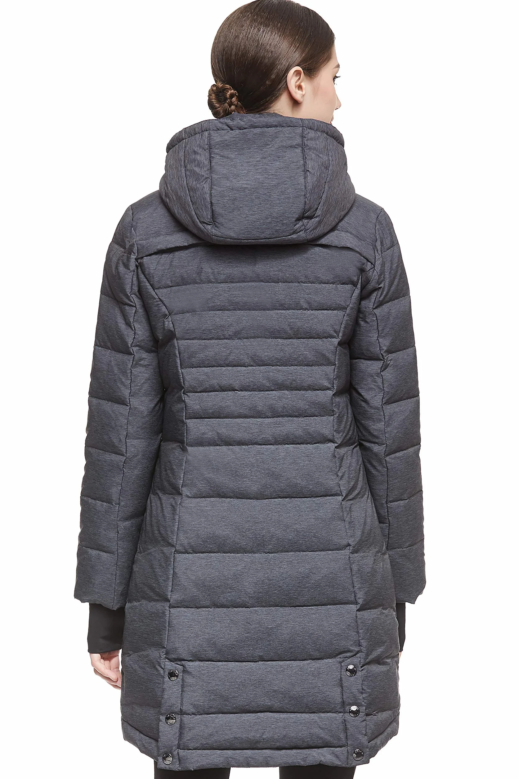 Orolay Doudoune d'hiver matelassée pour femme - Manteau chaud à capuche - Coupe ajustée