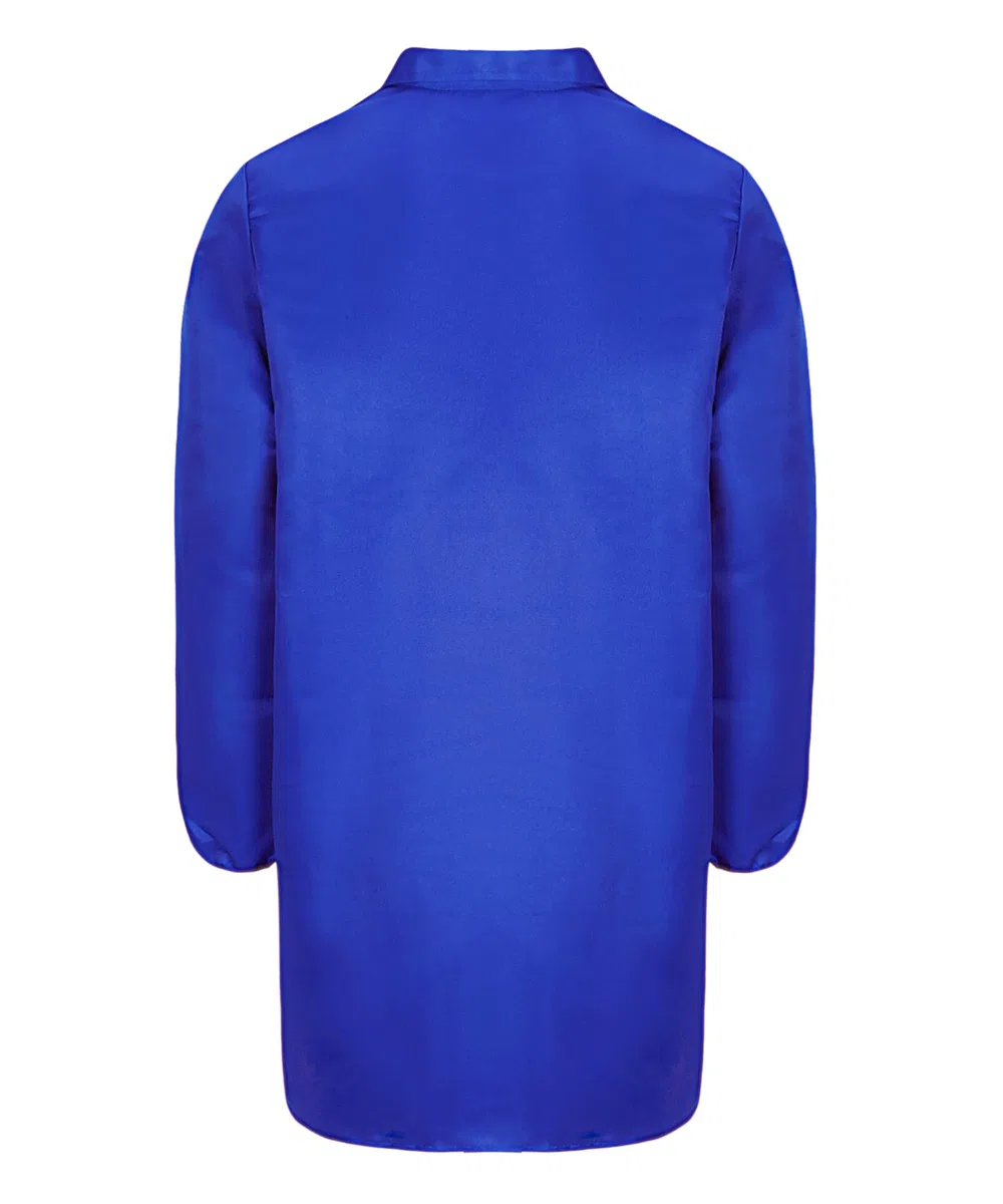Homme Blouse de Travail Manches Longues Veste de Travail Bleu de Travail Industrie à Boutons Blouse d'Atelier Blouse de Laboratoire