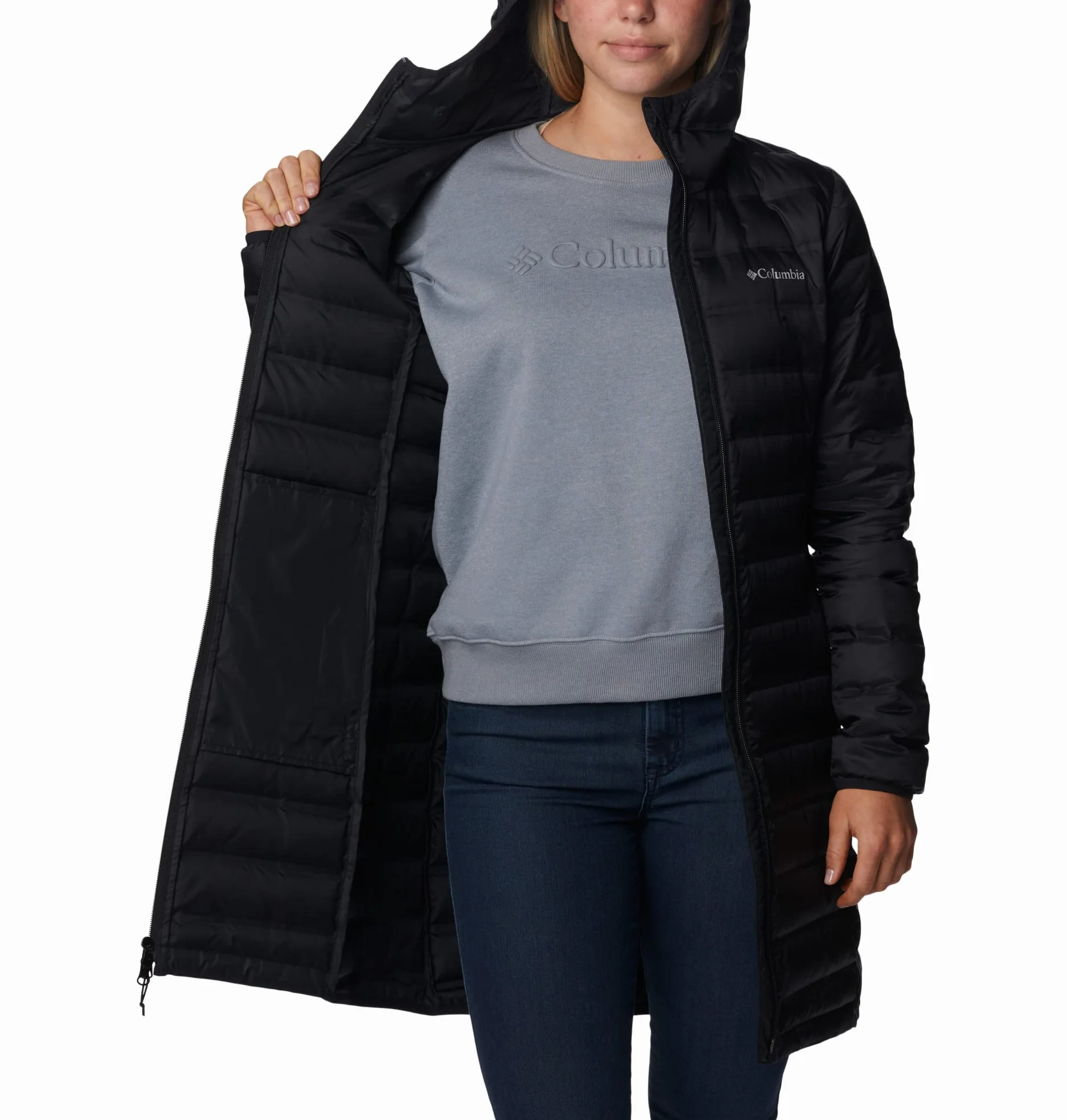 Columbia Damen Lake 22 Lange Daunenjacke Mit Kapuze