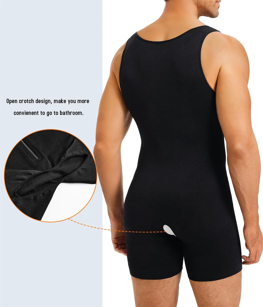 KUMAYES Débardeur Homme Sculptant Full Body Shaper sans Couture Gaine Ventre Plat Compression Shirt Minceur sous-vêtements