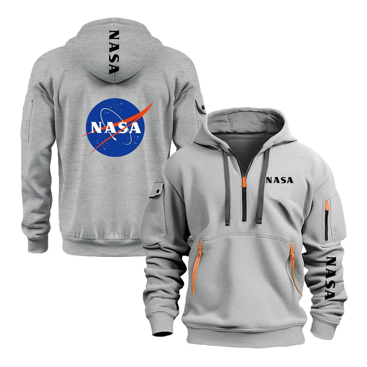 Sweat-Shirts À Capuche Unis pour Hommes Style NASA Pulls Hauts Manteaux Printemps Et d'automne Manches