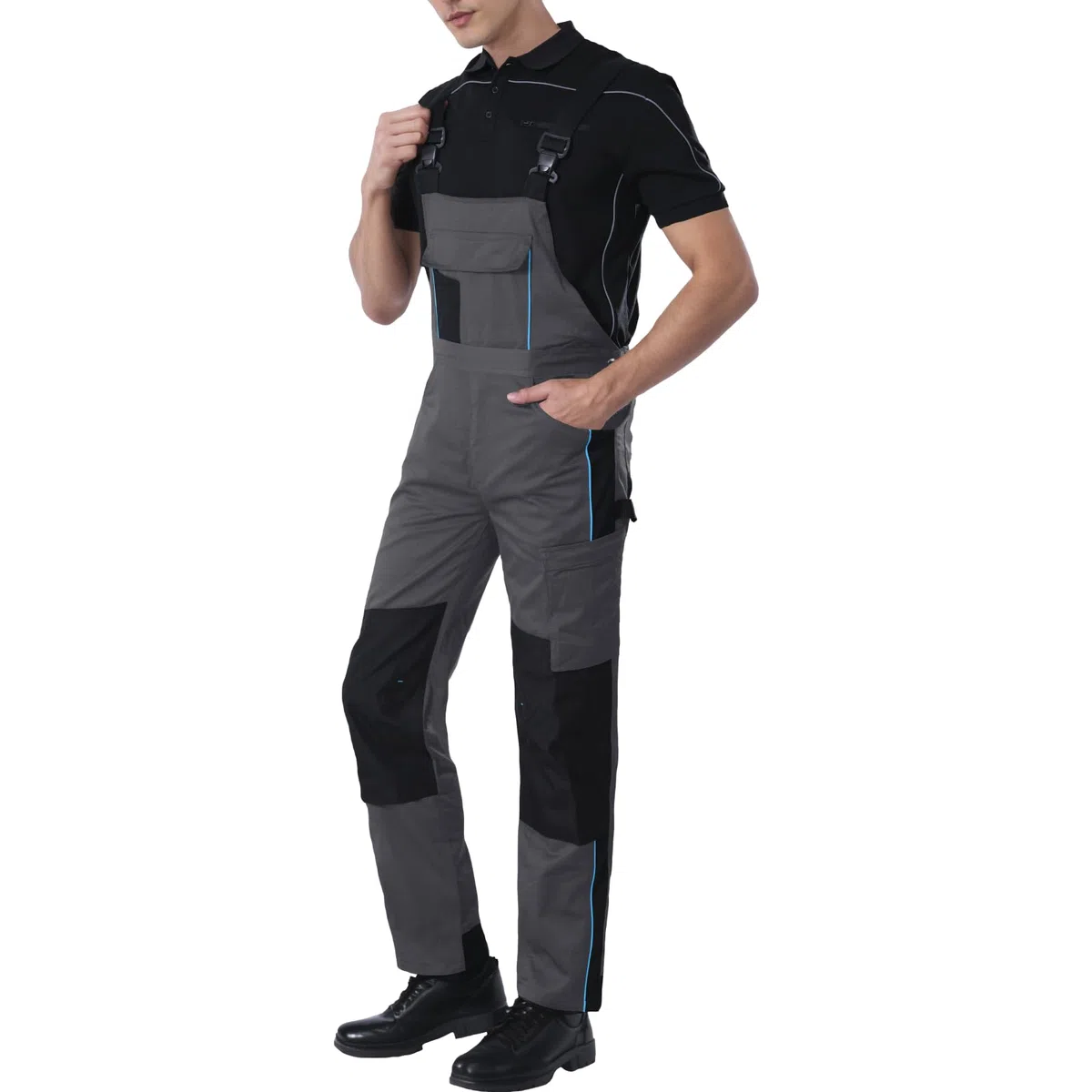 WORK IDEA Pantalon de Travail Stretch pour Hommes avec de Nombreuses Poches et Poches à Outils