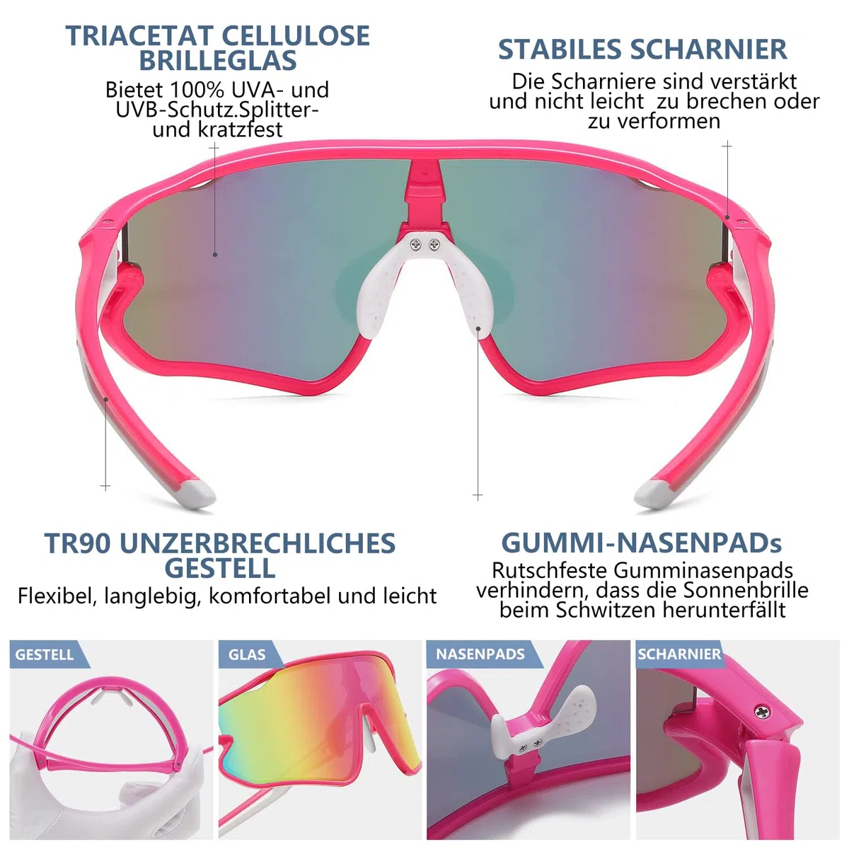 DUCO DK268 Lunettes de soleil légères pour enfant garçon/fille, avec monture TR90, UV 400, pour le sport, le cyclisme, le baseball