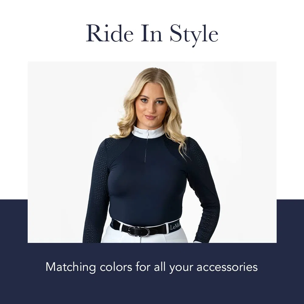LeMieux Chemise d'équitation pour femme - Haut de compétition à manches longues - Chemises de sport et vêtements d'équitation
